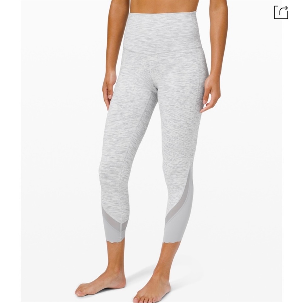 Lululemon Wunder Under Scallop Crop 12